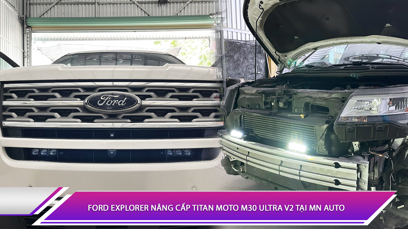 Ford Explorer nâng cấp Titan Moto M30 Ultra V2 tại MN Auto